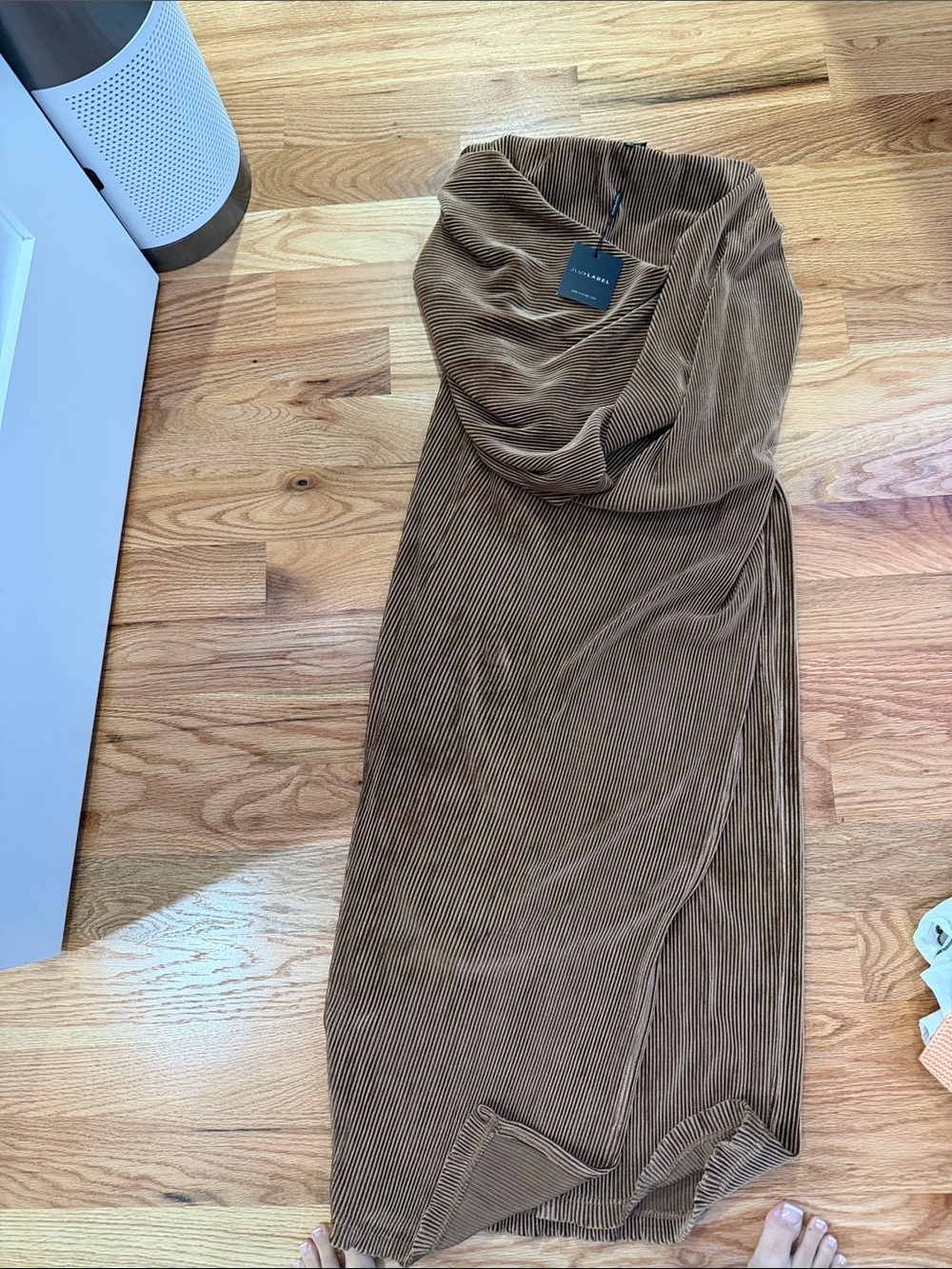 JLUXLABEL Brown Maxi Skirt
